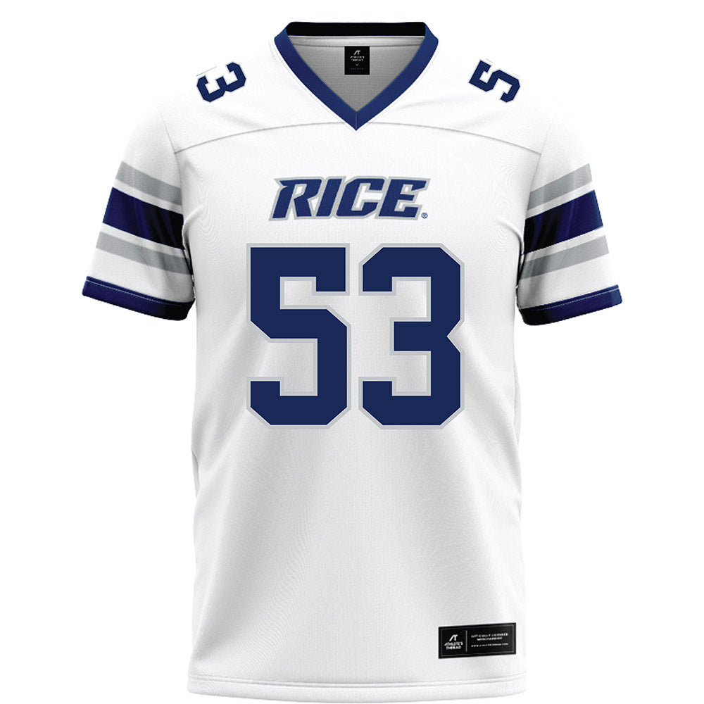 Rice - NCAA Football : Luke Miller - White Football Jersey-0