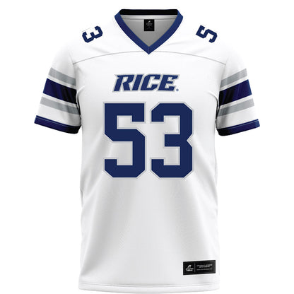 Rice - NCAA Football : Luke Miller - White Football Jersey-0