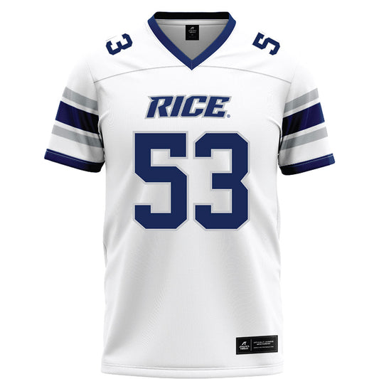 Rice - NCAA Football : Luke Miller - White Football Jersey-0