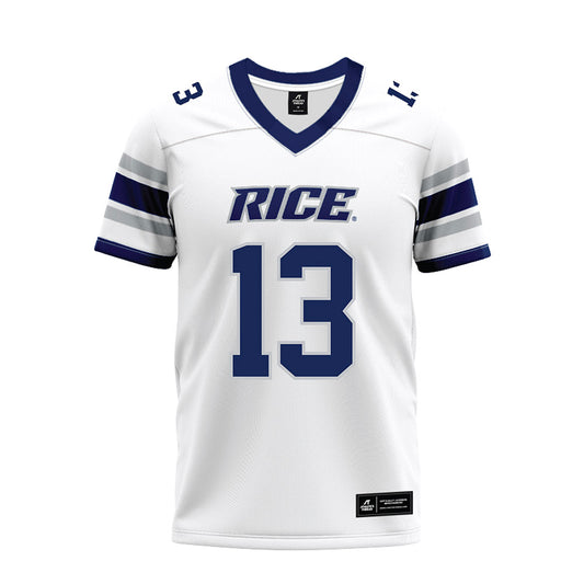 Rice - NCAA Football : Christian Edgar - White Premium Football Jersey