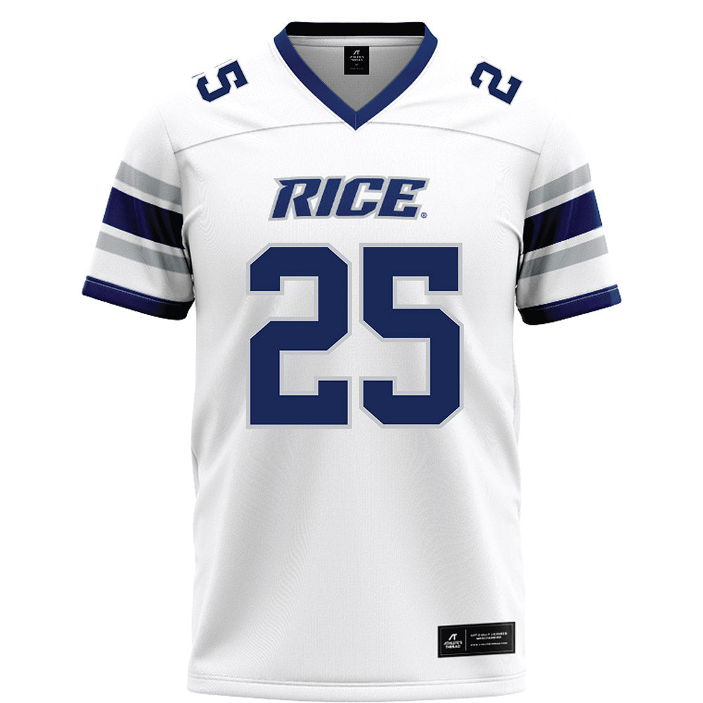 Rice - NCAA Football : Rhys Phillips - White Football Jersey-0