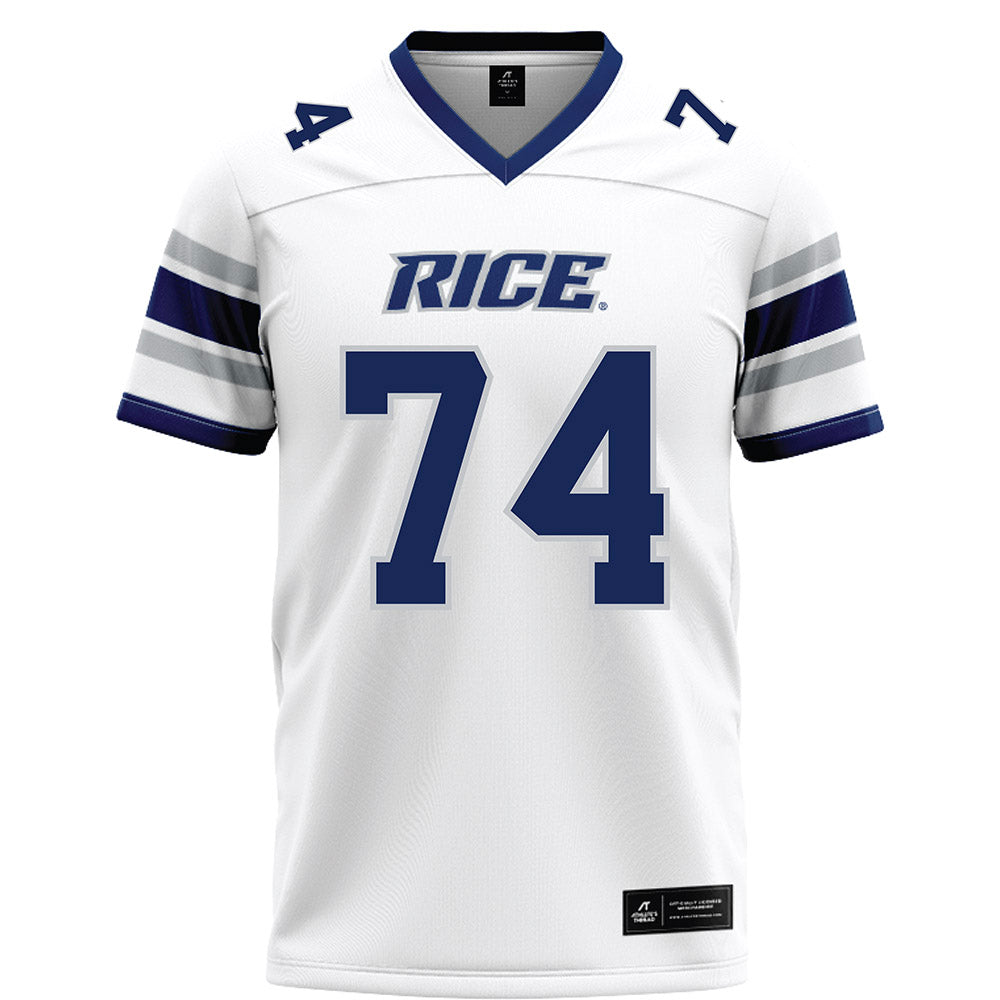 Rice - NCAA Football : Brad Baur - White Football Jersey