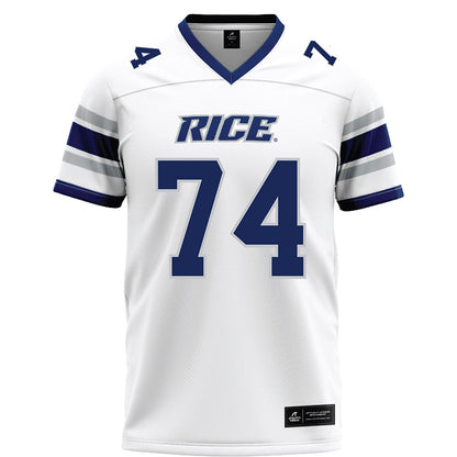 Rice - NCAA Football : Brad Baur - White Football Jersey