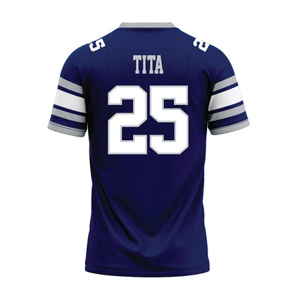 Rice - NCAA Football : Blaise Tita - Blue Premium Football Jersey-1