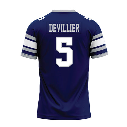 Rice - NCAA Football : Drew Devillier - Blue Premium Football Jersey-1