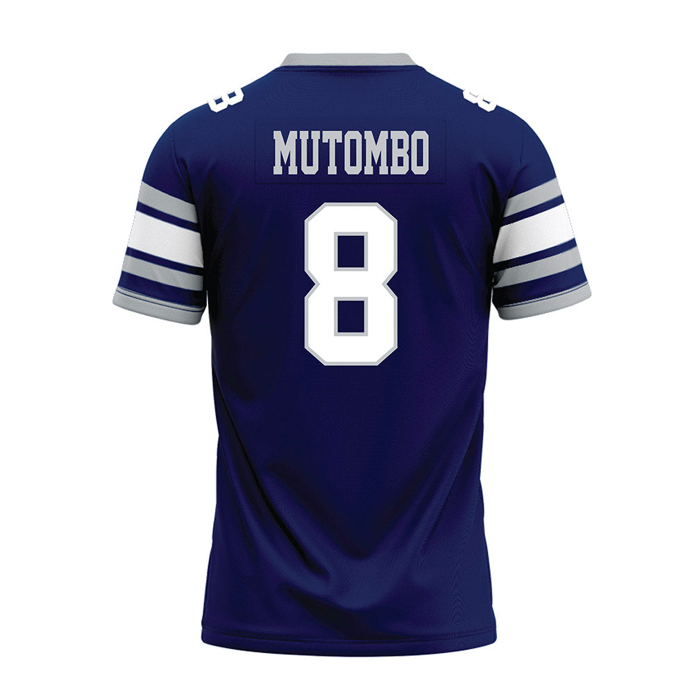 Rice - NCAA Football : Joseph Mutombo - Blue Premium Football Jersey-1