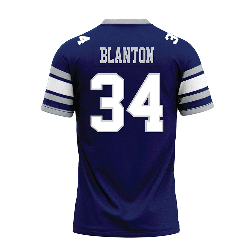 Rice - NCAA Football : Kaleb Blanton - Blue Premium Football Jersey-1