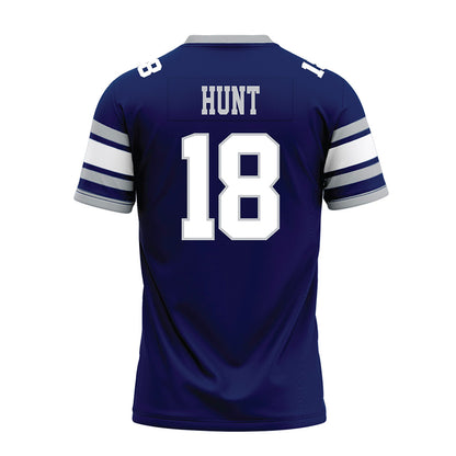 Rice - NCAA Football : Conor Hunt - Blue Premium Football Jersey