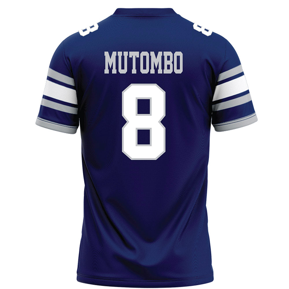Rice - NCAA Football : Joseph Mutombo - Blue Football Jersey-1