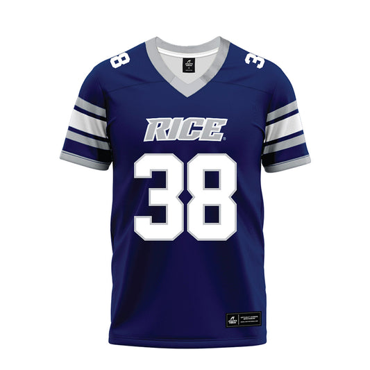 Rice - NCAA Football : Shepherd Bowling - Blue Premium Football Jersey-0
