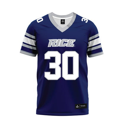 Rice - NCAA Football : Micah Barnett - Blue Premium Football Jersey