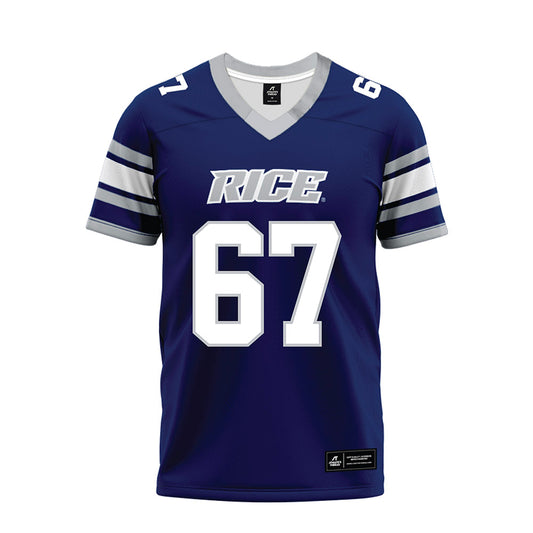 Rice - NCAA Football : Luke Needham - Blue Premium Football Jersey-0