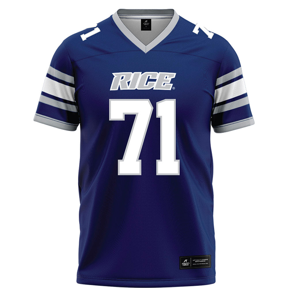 Rice - NCAA Football : Clay Servin - Blue Football Jersey