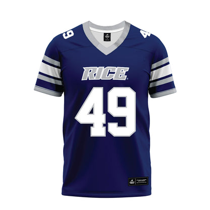 Rice - NCAA Football : Micah Barnett - Blue Premium Football Jersey-0