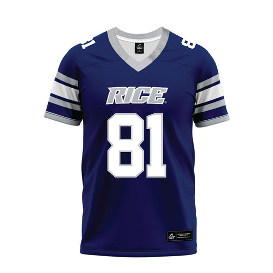 Rice - NCAA Football : Braylen Walker - Blue Premium Football Jersey-0