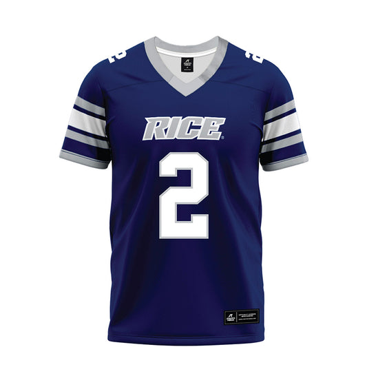 Rice - NCAA Football : DJ Arkansas - Blue Premium Football Jersey