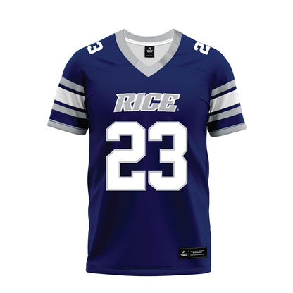 Rice - NCAA Football : Jeremiah Williams - Blue Premium Football Jersey