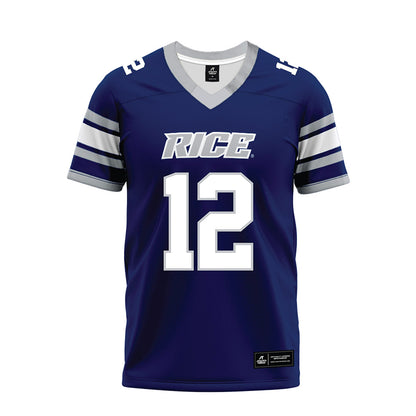 Rice - NCAA Football : AJ Padgett - Blue Premium Football Jersey