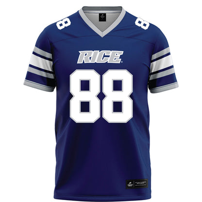 Rice - NCAA Football : Jaggar Hebeisen - Blue Football Jersey