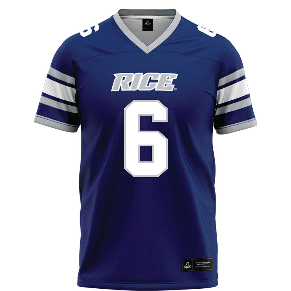 Rice - NCAA Football : Jo Chavez - Blue Football Jersey-0