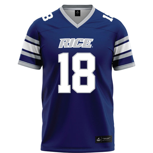 Rice - NCAA Football : Ahran Ogbor - Blue Football Jersey-0