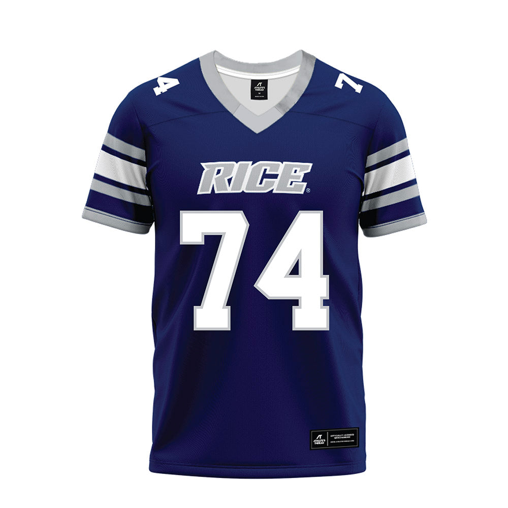 Rice - NCAA Football : Brad Baur - Blue Premium Football Jersey