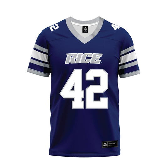 Rice - NCAA Football : DeReyon Jenkins - Blue Premium Football Jersey-0
