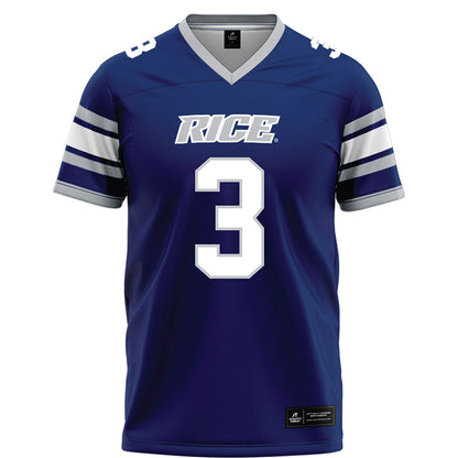 Rice - NCAA Football : Coleman Bennett - Blue Football Jersey