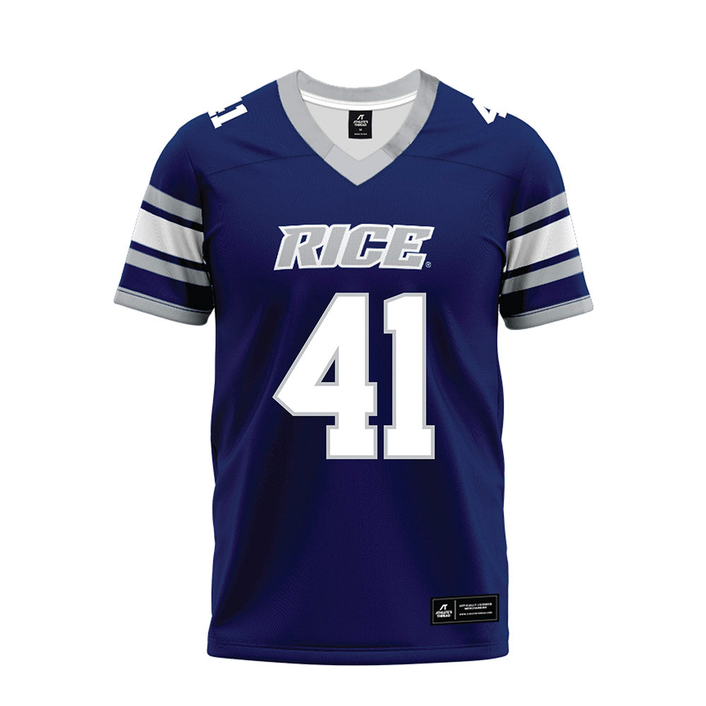Rice - NCAA Football : Plae Wyatt - Blue Premium Football Jersey-0