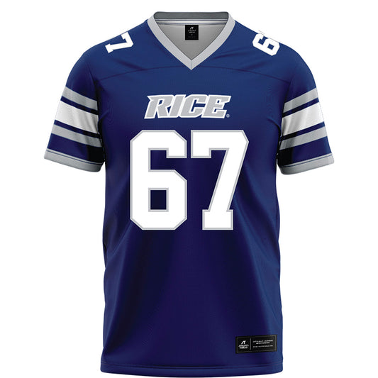 Rice - NCAA Football : Luke Needham - Blue Football Jersey-0