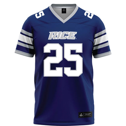 Rice - NCAA Football : Blaise Tita - Blue Football Jersey-0
