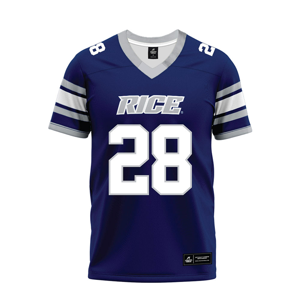 Rice - NCAA Football : Shepherd Bowling - Blue Premium Football Jersey