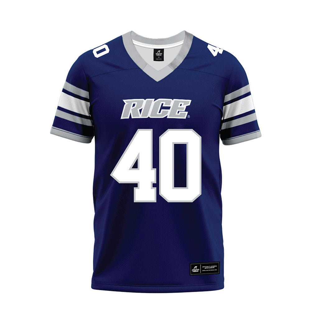 Rice - NCAA Football : Kenneth Seymour Jr - Blue Premium Football Jersey