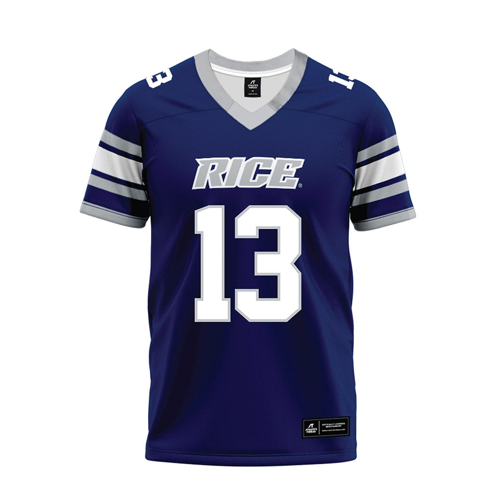 Rice - NCAA Football : Christian Edgar - Blue Premium Football Jersey