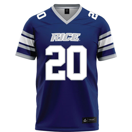 Rice - NCAA Football : Daelen Alexander - Blue Football Jersey