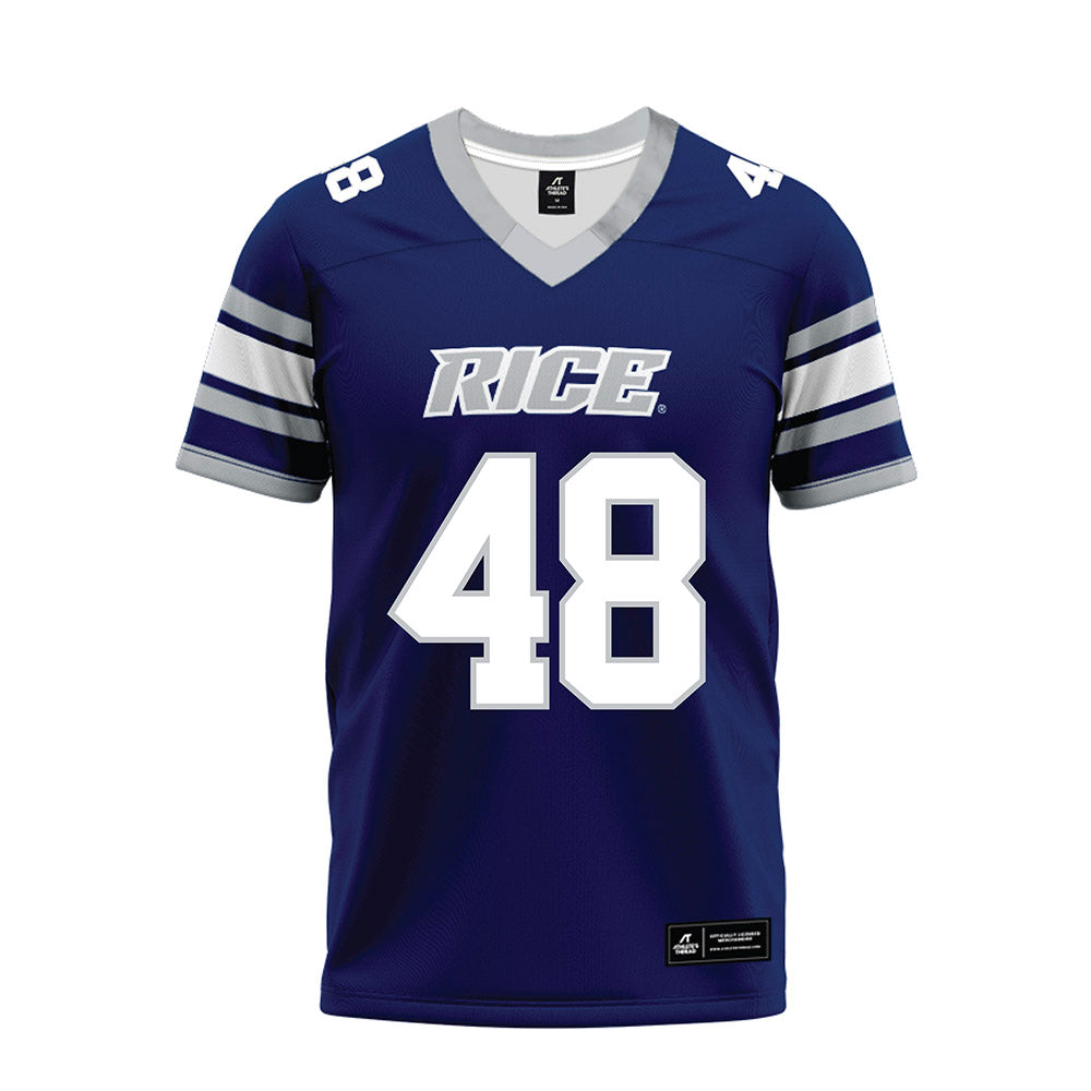 Rice - NCAA Football : Wyatt Freeman - Blue Premium Football Jersey