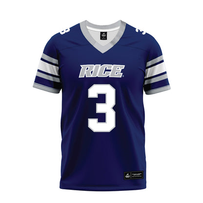 Rice - NCAA Football : JoVoni Johnson - Blue Premium Football Jersey