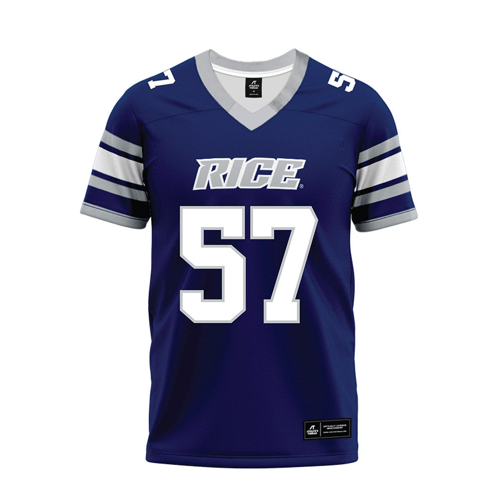 Rice - NCAA Football : Aquantis Clemmons - Blue Premium Football Jersey-0
