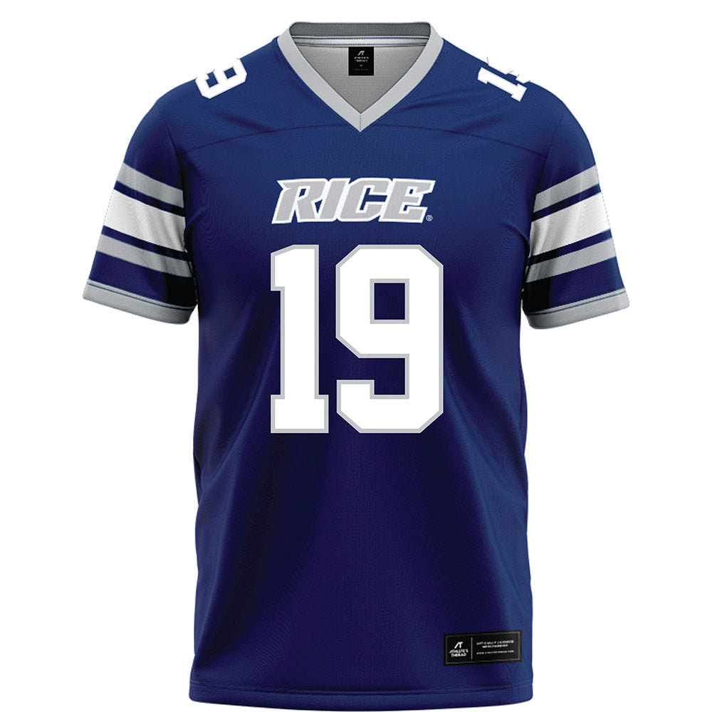 Rice - NCAA Football : Jeremiah Williams - Blue Football Jersey-0