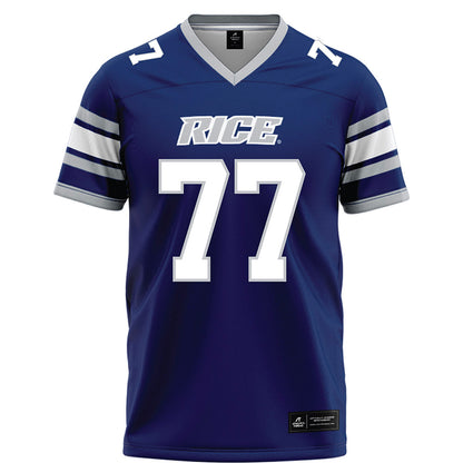Rice - NCAA Football : Ian Bothwell - Blue Football Jersey-0