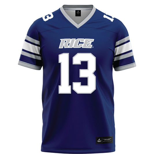 Rice - NCAA Football : Christian Edgar - Blue Football Jersey