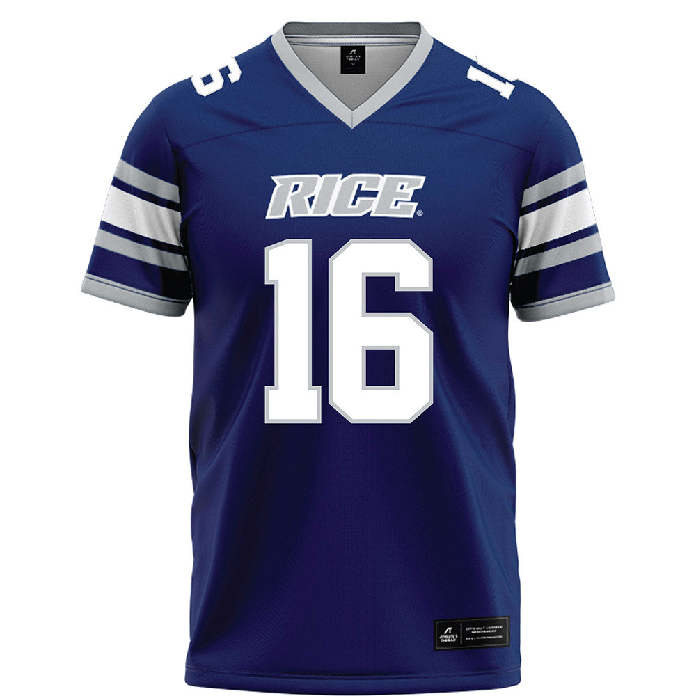 Rice - NCAA Football : Chibuikem Nwajuaku - Blue Football Jersey