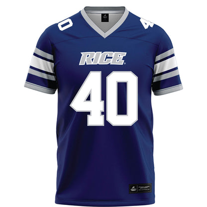 Rice - NCAA Football : Kenneth Seymour Jr - Blue Football Jersey