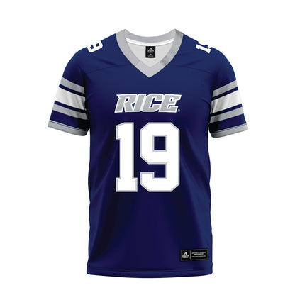 Rice - NCAA Football : Jeremiah Williams - Blue Premium Football Jersey-0
