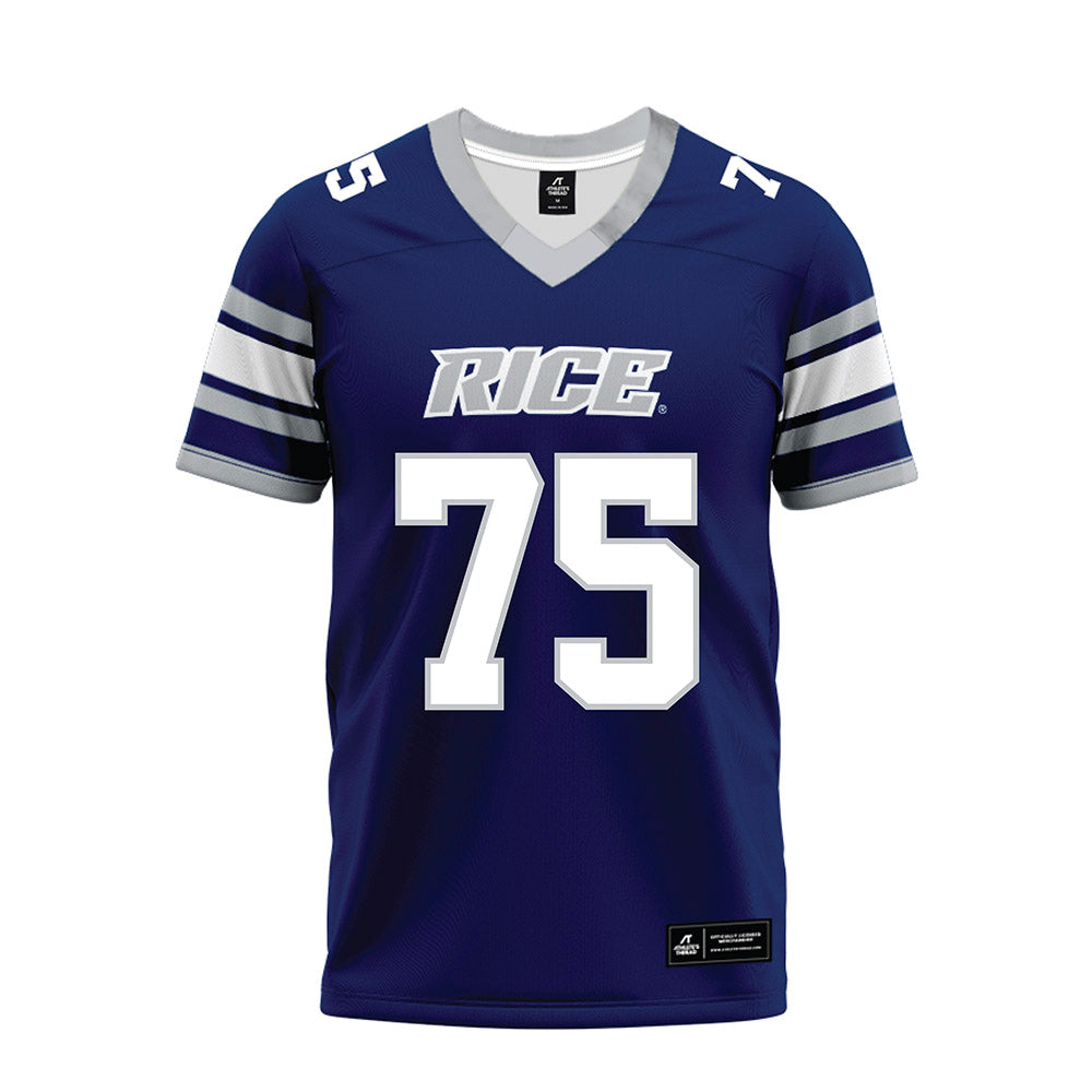 Rice - NCAA Football : Blake Boenisch - Blue Premium Football Jersey-0
