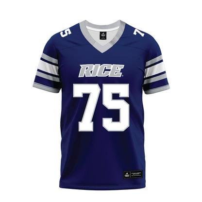 Rice - NCAA Football : Blake Boenisch - Blue Premium Football Jersey-0