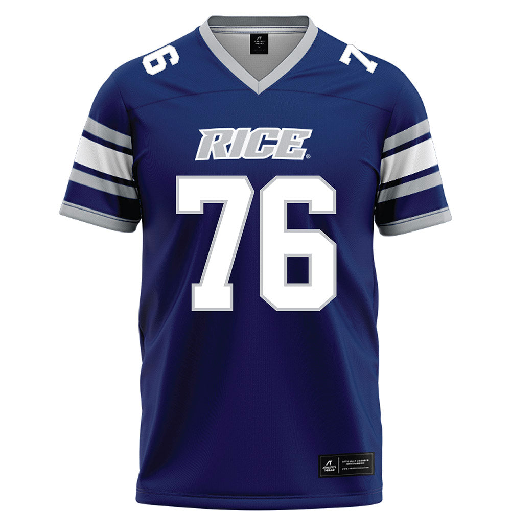 Rice - NCAA Football : John Long - Blue Football Jersey