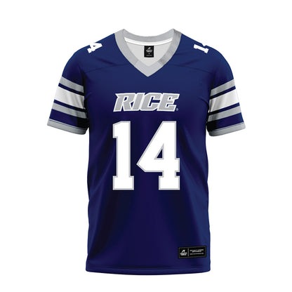 Rice - NCAA Football : Boden Groen - Blue Premium Football Jersey