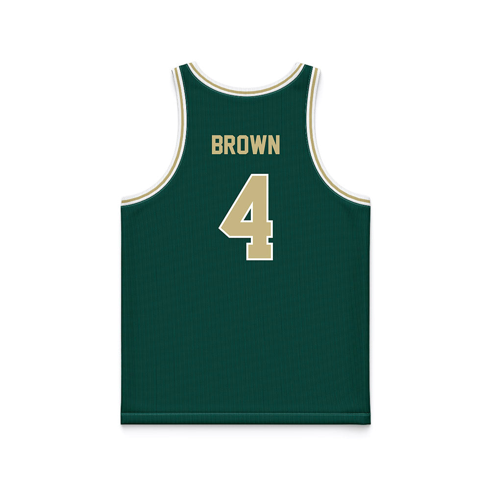 Jacksonville - Mens Basketball Legends : Dee Brown - Green Basketball Jersey