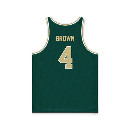 Jacksonville - Mens Basketball Legends : Dee Brown - Green Basketball Jersey
